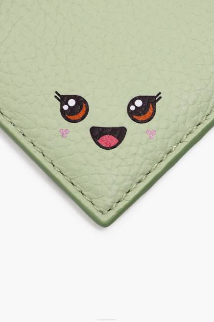 Bimba Y Lola Rechteckige Geldbörse aus pastellfarbenem Leder Zubehör Grün T04ZZ997