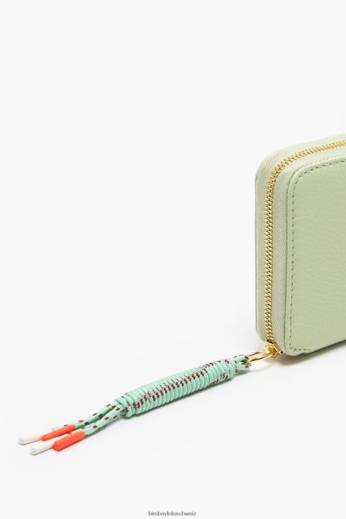 Bimba Y Lola Buchbrieftasche aus pastellfarbenem Leder Grün Zubehör T04ZZ1069