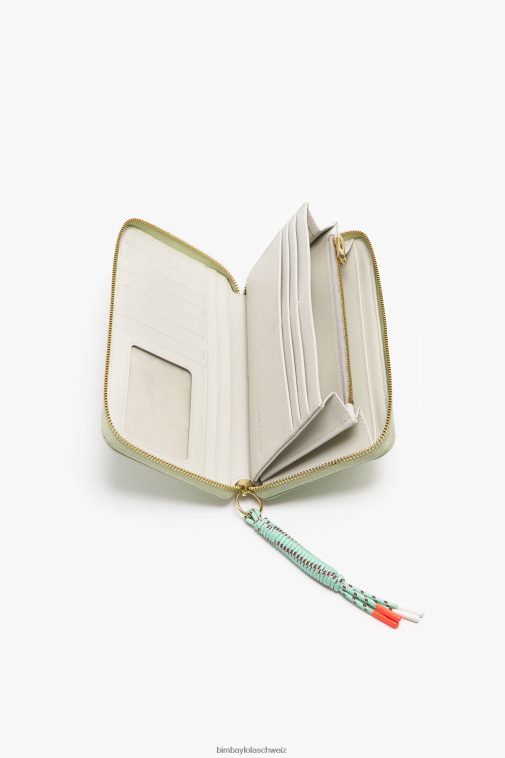 Bimba Y Lola Buchbrieftasche aus pastellfarbenem Leder Grün Zubehör T04ZZ1069