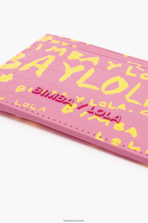Bimba Y Lola Kartenetui mit Krokodilprägung Rosa Zubehör T04ZZ1130