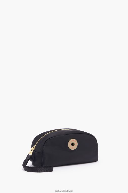 Bimba Y Lola Halbmondförmiges Make-up-Etui aus Nylon Schwarz Zubehör T04ZZ1100