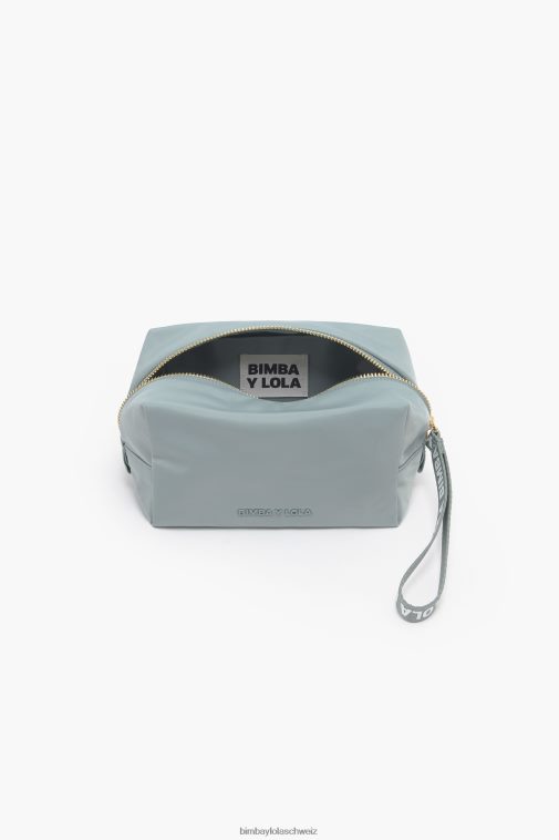 Bimba Y Lola Rechteckiges Make-up-Etui aus Nylon Aquamarin Zubehör T04ZZ1093