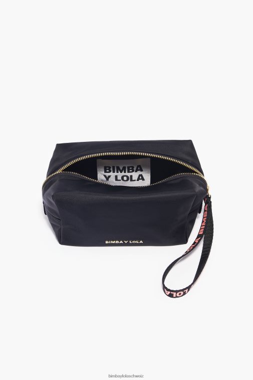 Bimba Y Lola Rechteckiges Make-up-Etui aus Nylon Schwarz Zubehör T04ZZ1117