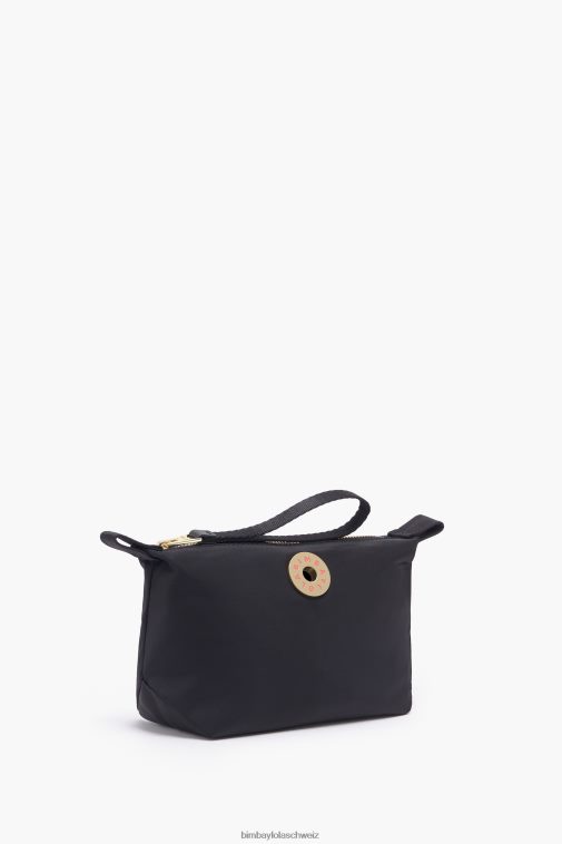 Bimba Y Lola Trapezförmiges Make-up-Etui aus Nylon Schwarz Zubehör T04ZZ1098