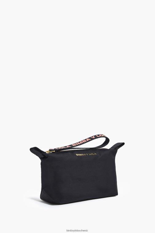 Bimba Y Lola Trapezförmiges Make-up-Etui aus Nylon Schwarz Zubehör T04ZZ1102