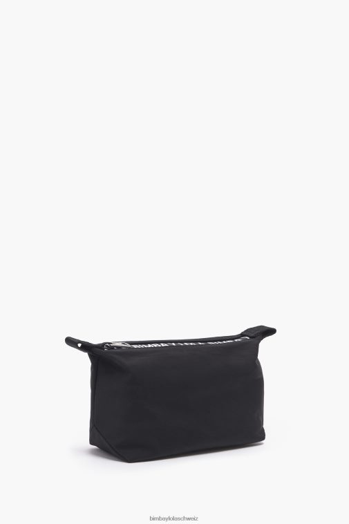 Bimba Y Lola Trapezförmiges Make-up-Etui aus Nylon Schwarz Zubehör T04ZZ1113