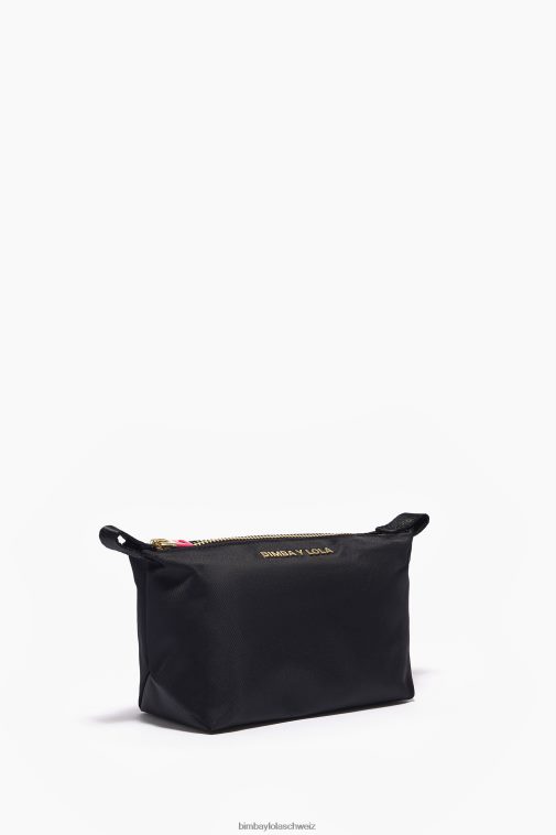 Bimba Y Lola Trapezförmiges Make-up-Etui aus Nylon Schwarz Zubehör T04ZZ1115