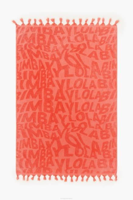 Bimba Y Lola Handtuch mit Jacquard-Logo Zubehör orange T04ZZ877