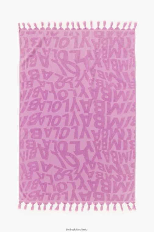 Bimba Y Lola Handtuch mit Jacquard-Logo lila Zubehör T04ZZ883