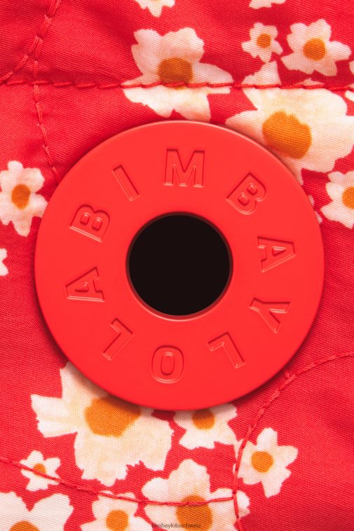 Bimba Y Lola Acryl-Blumen-Nylon-Shopper-Tasche Rot Zubehör T04ZZ133