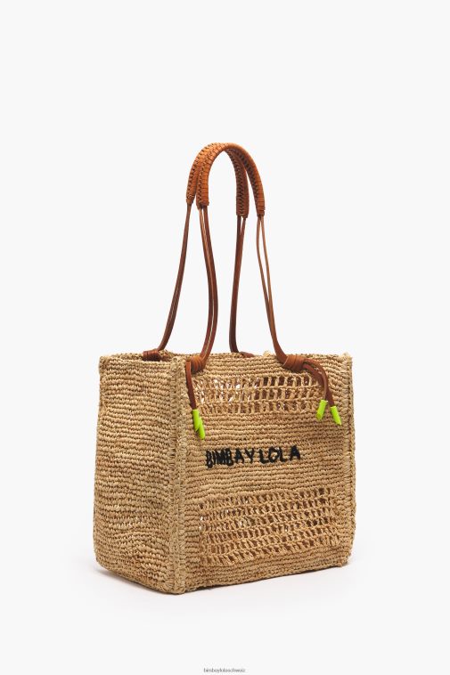 Bimba Y Lola Bast-Einkaufstasche natürlich Zubehör T04ZZ114