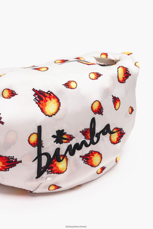 Bimba Y Lola Bedruckte Beuteltasche aus Nylon Feuer Zubehör T04ZZ120