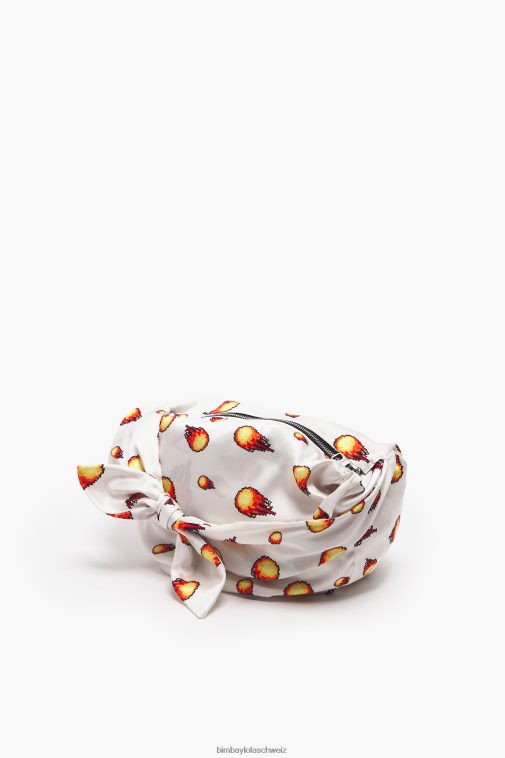 Bimba Y Lola Bedruckte Beuteltasche aus Nylon Feuer Zubehör T04ZZ120