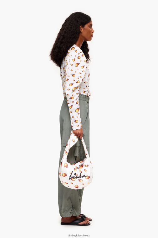 Bimba Y Lola Bedruckte Beuteltasche aus Nylon Feuer Zubehör T04ZZ120