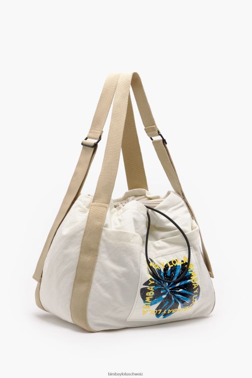 Bimba Y Lola Beuteltasche aus bedrucktem Nylon Stein Zubehör T04ZZ129