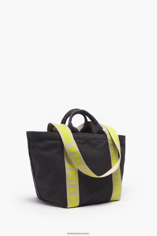 Bimba Y Lola Canvas-Shopper-Tasche Anthrazit Zubehör T04ZZ87