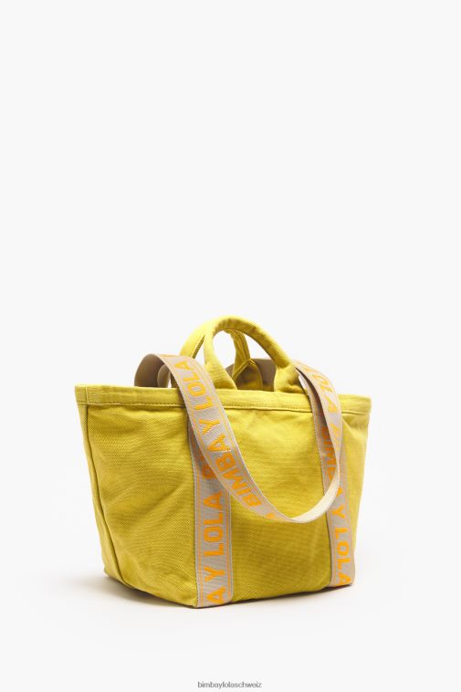 Bimba Y Lola Canvas-Shopper-Tasche Gelb Zubehör T04ZZ84