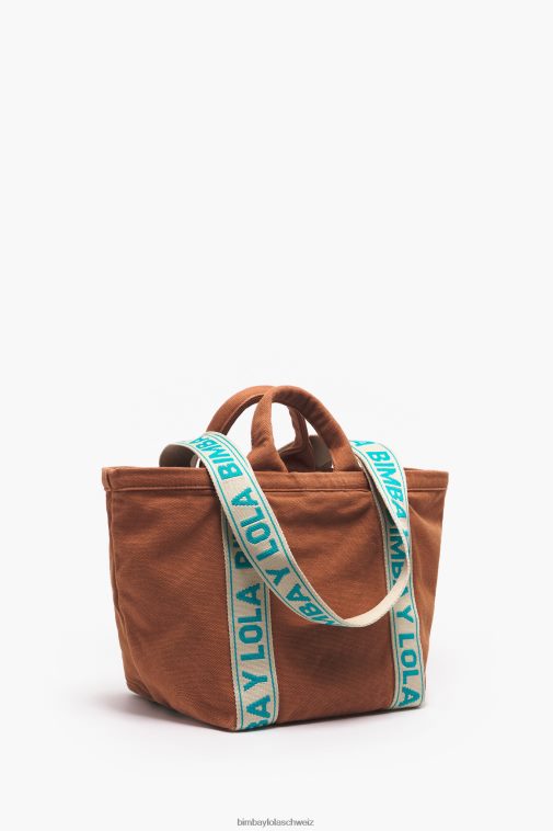 Bimba Y Lola Canvas-Shopper-Tasche bräunen Zubehör T04ZZ85