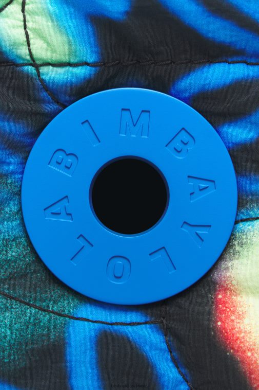 Bimba Y Lola Einkaufstasche aus Nylon mit Graffiti-Blumen Blau Zubehör T04ZZ132