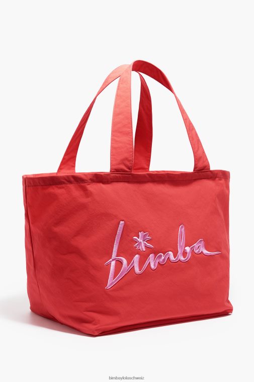 Bimba Y Lola Nylon-Shopper-Tasche Rot Zubehör T04ZZ123