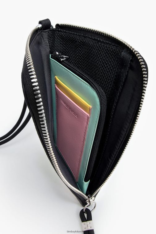 Bimba Y Lola Multifunktions-Pochette aus Leder Schwarz Zubehör T04ZZ164