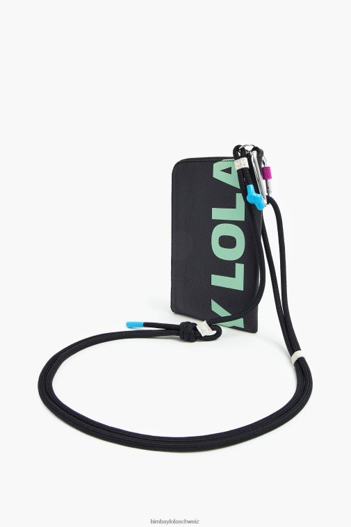 Bimba Y Lola Multifunktions-Pochette aus Leder Schwarz Zubehör T04ZZ164