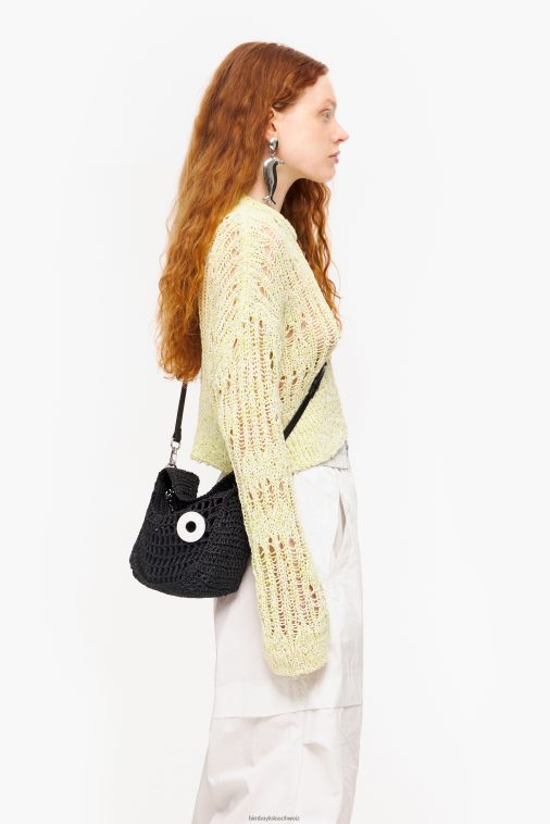 Bimba Y Lola Bast-Hobo-Tasche Schwarz Zubehör T04ZZ6