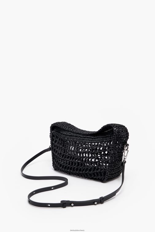 Bimba Y Lola Bast-Hobo-Tasche Schwarz Zubehör T04ZZ6