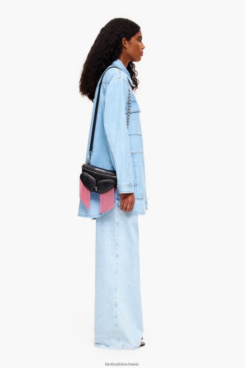 Bimba Y Lola Gürteltasche aus Leder Schwarz Zubehör T04ZZ170