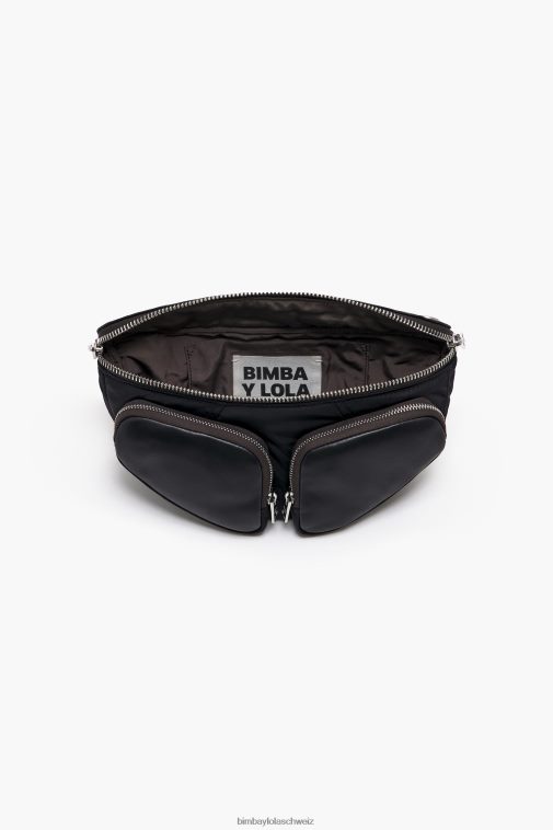 Bimba Y Lola Gürteltasche aus Leder Schwarz Zubehör T04ZZ20
