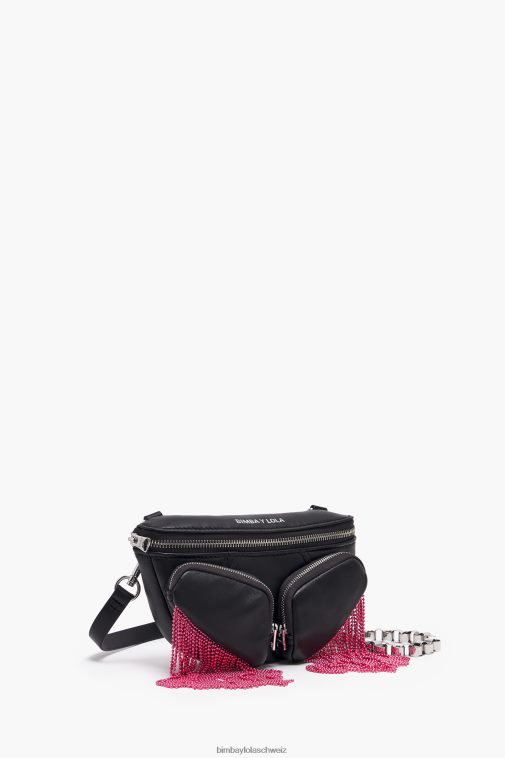 Bimba Y Lola Gürteltasche aus Leder Schwarz Zubehör T04ZZ21