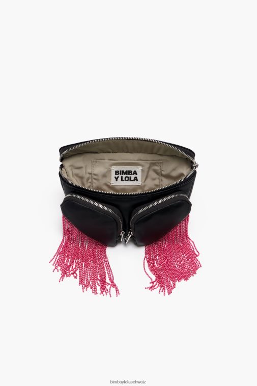 Bimba Y Lola Gürteltasche aus Leder Schwarz Zubehör T04ZZ21