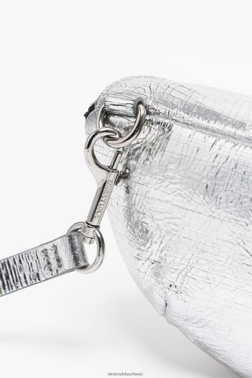 Bimba Y Lola Gürteltasche aus Leder Silber Zubehör T04ZZ172