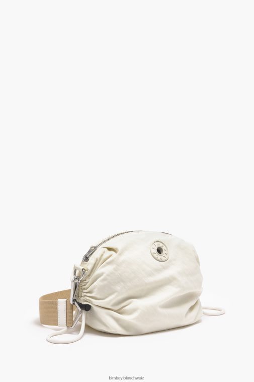 Bimba Y Lola Geraffte Umhängetasche aus Nylon Stein Zubehör T04ZZ91
