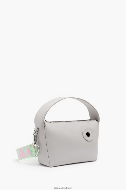 Bimba Y Lola Hobo-Tasche aus Leder grau Zubehör T04ZZ50