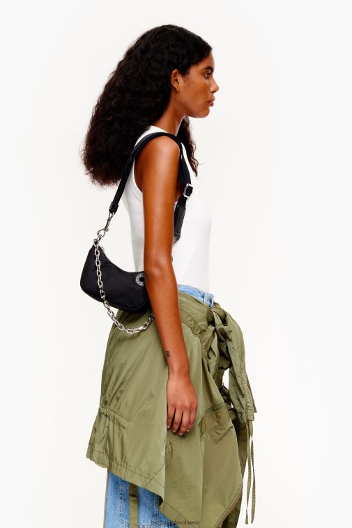 Bimba Y Lola Mondtasche aus Nylon Schwarz Zubehör T04ZZ102