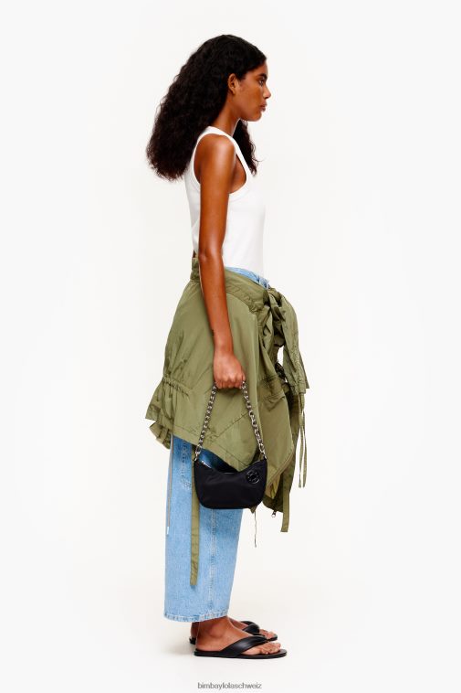 Bimba Y Lola Mondtasche aus Nylon Schwarz Zubehör T04ZZ102