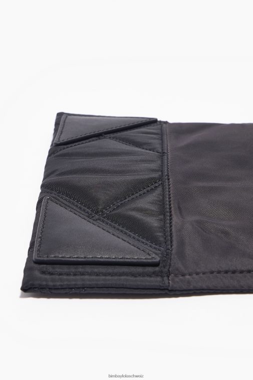 Bimba Y Lola Nylon-Umhängetasche mit Klappe Schwarz Zubehör T04ZZ108