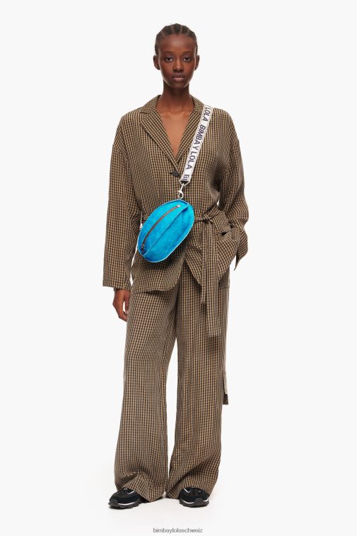 Bimba Y Lola Pelota-Tasche aus Leder Aqua Zubehör T04ZZ1