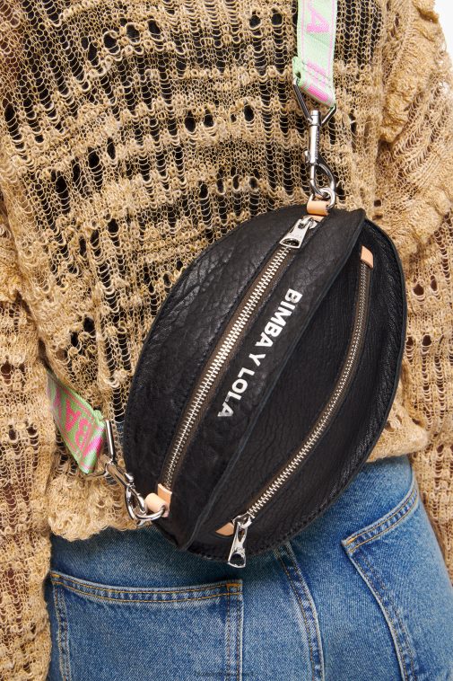 Bimba Y Lola Pelota-Tasche aus Leder Schwarz Zubehör T04ZZ2