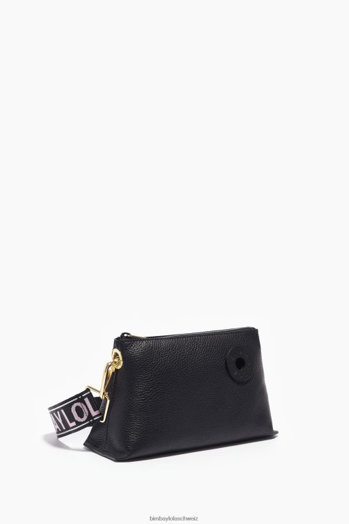 Bimba Y Lola Trapeztasche aus Leder Schwarz Zubehör T04ZZ49