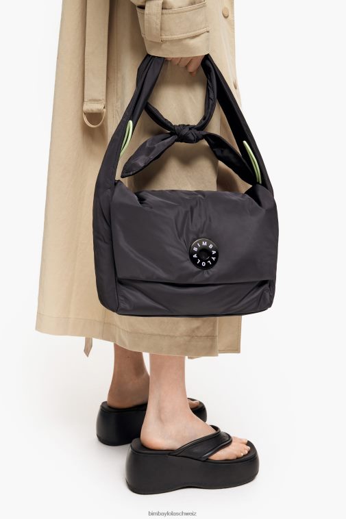 Bimba Y Lola Umhängetasche aus Nylon Anthrazit Zubehör T04ZZ94