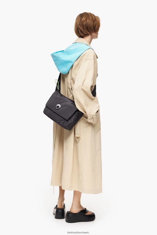 Bimba Y Lola Umhängetasche aus Nylon Anthrazit Zubehör T04ZZ94