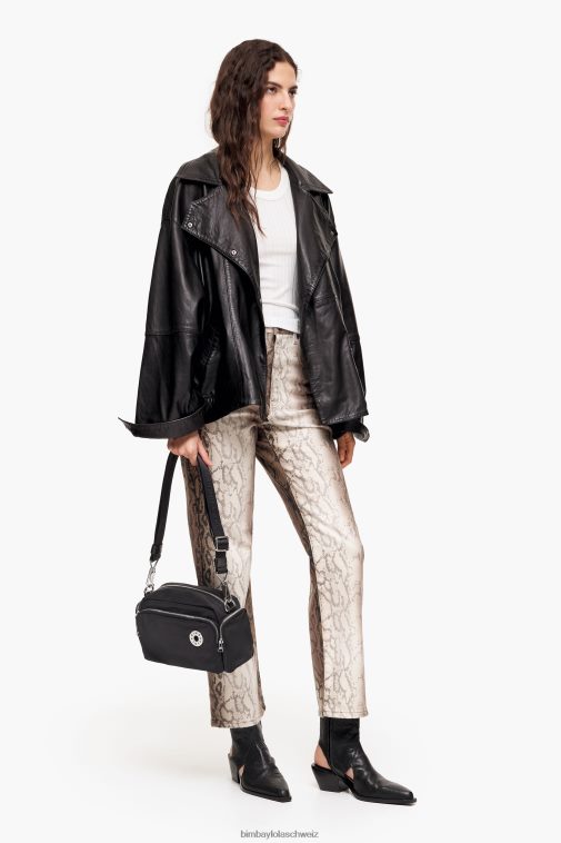 Bimba Y Lola Umhängetasche aus Nylon Schwarz Zubehör T04ZZ33