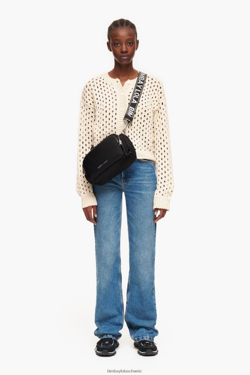 Bimba Y Lola Umhängetasche aus Nylon Schwarz Zubehör T04ZZ35