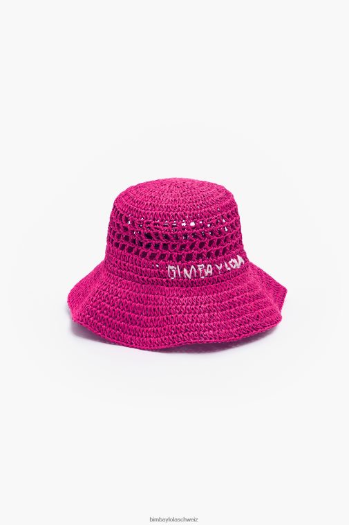 Bimba Y Lola Fischerhut aus Bast Rosa Zubehör T04ZZ854