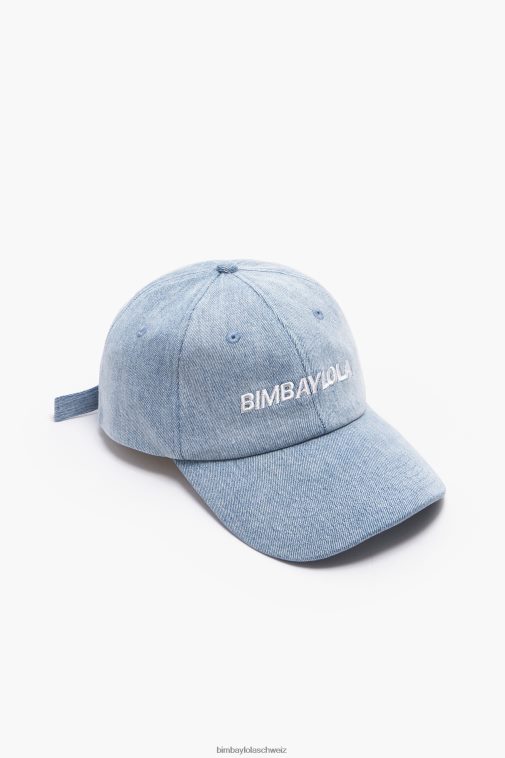 Bimba Y Lola Logo-Kappe Denim Zubehör T04ZZ869