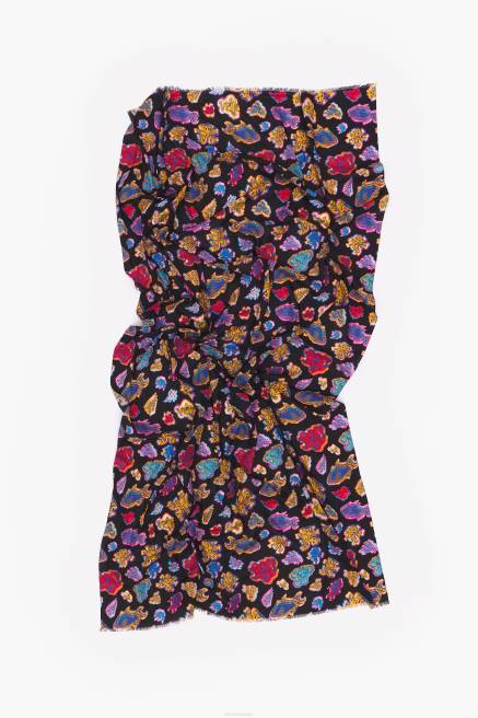 Bimba Y Lola Langer Fisch-See-Sarong aus Baumwolle Zubehör Schwarz T04ZZ610