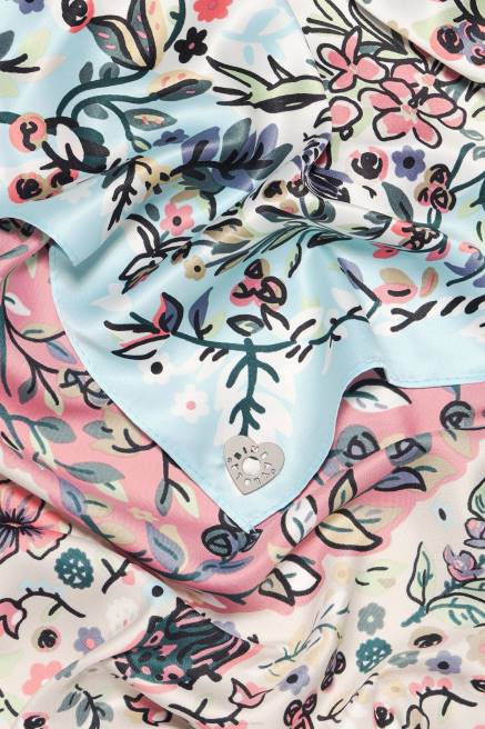 Bimba Y Lola Schal mit Blumen und Tieren Zubehör nicht-gerade weiss T04ZZ621