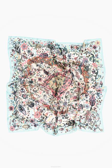 Bimba Y Lola Schal mit Blumen und Tieren Zubehör nicht-gerade weiss T04ZZ621